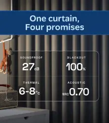 3-in-1 soundproof curtain